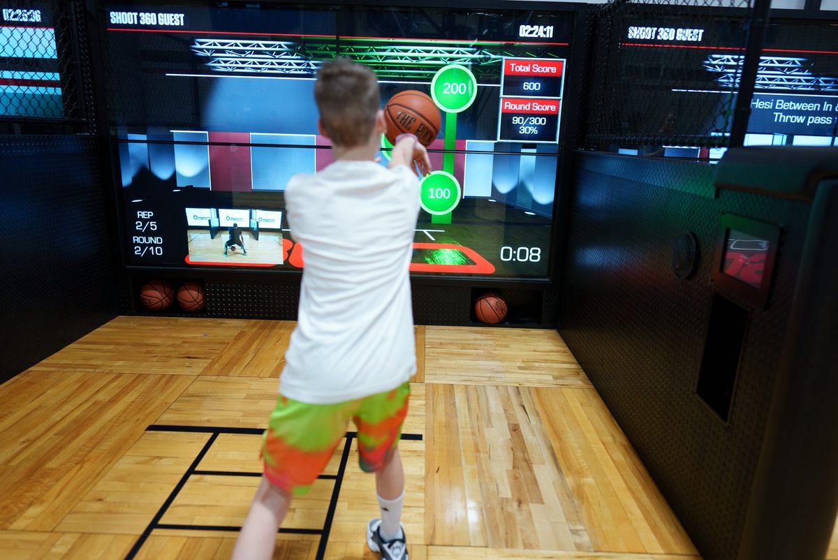Skill court with interactive wall